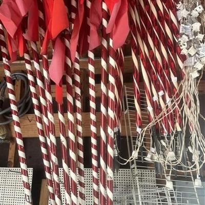 230 Candy Canes - 20 Lighted / 10 Metal Tube Non Lighted