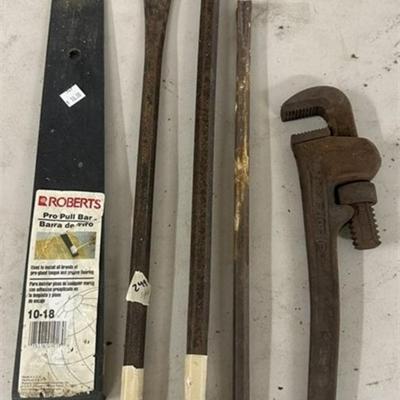 249 ~ 5 Pieces ~ Misc Tools ~ Monkey Wrench ~ Lug Wrench/Tire Tool ~ Pull Bar ~ Others