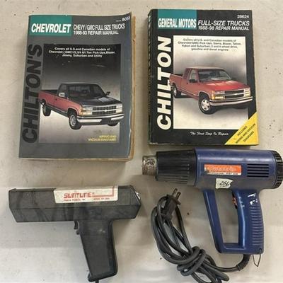 256 Timing Light / Heat Gun / 2 Chilton Manuals ~ Chevrolet 1988-93 Full Size Trucks & General Motors 1988-1998 Full Size Trucks