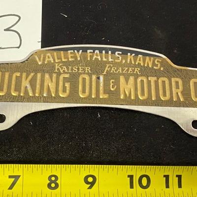 Vintage Metal License Plate Topper