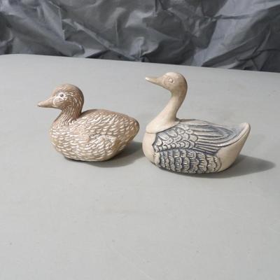 Pair of Dupont Ceramic Ducks or Geese