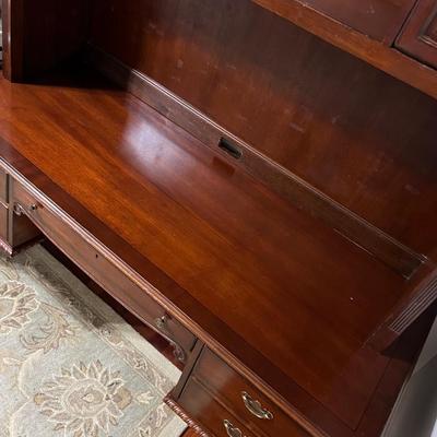 LEXINGTON ~ PALMER HOME COLLECTION ~ Inlaid Mahogany Claw Foot Office Desk