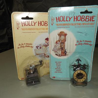 Holly Hobbie #6 and #7 Clock and Coffee Grinder
