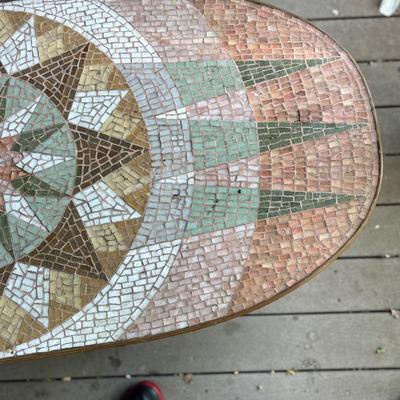 Vintage Mosaic Cocktail Side Table / Coffee table