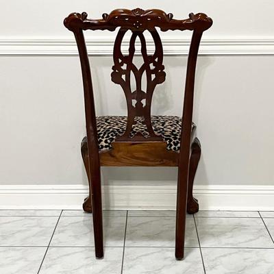 Solid Mahogany Ball & Claw Foot Occasional Chair