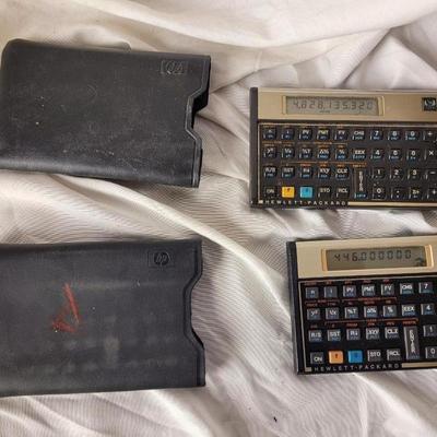 2 hp 12c calculators with cases