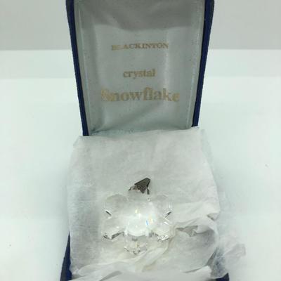 LOT 16J: Vintage Blackinton Crystal Snowflake Pendant in Original Box