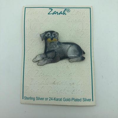 LOT 23J: Artisan Brooches / Pins - Zarah 925 Enameled Dog, Nature's Creations & More