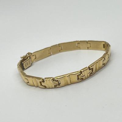 LOT 83J: 14K Italian Yellow Gold Link Bracelet- 10.1 grams