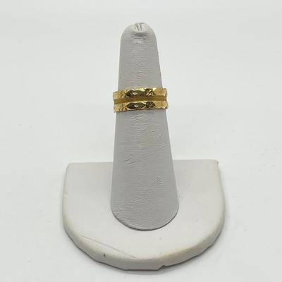 LOT 115J: Vintage 14K Yellow Gold Ornate Band Ring BEAUTIFUL! Sz. 5 1/2. 4.6g