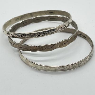 LOT 116J: S. Kirk & Son Sterling Cuff and Two 