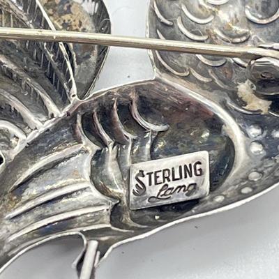 LOT 119J: Sterling Lang Rooster Pin