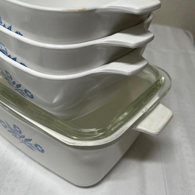 Corning ware Blue Corn Flower Grouping