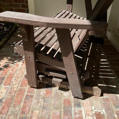 Solid Wood Adirondack Double Seated Glider