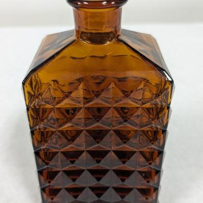 Amber Glass Decanter Bottle
