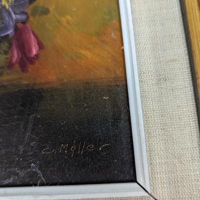 Assortment Of Art Work Flower Oil Painting