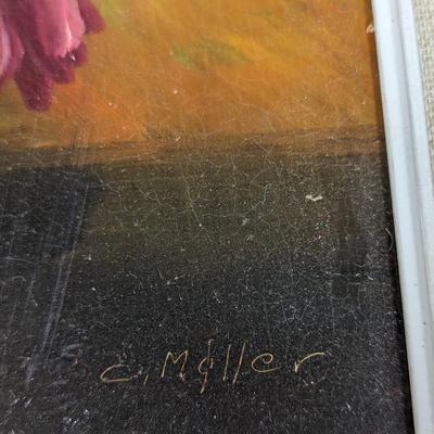 Assortment Of Art Work Flower Oil Painting