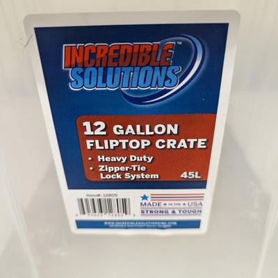 12 Gallon Fliptop Crate Bin