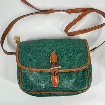Shoulder Bag Purse Green & Brown