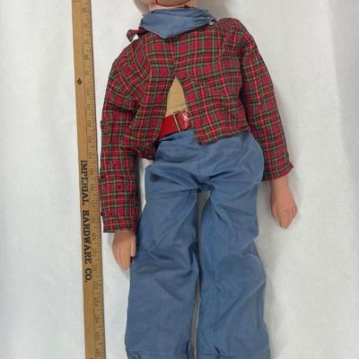 Vintage Howdy Doody Ventriloquist Dummy Doll Eegee, 1973, 32
