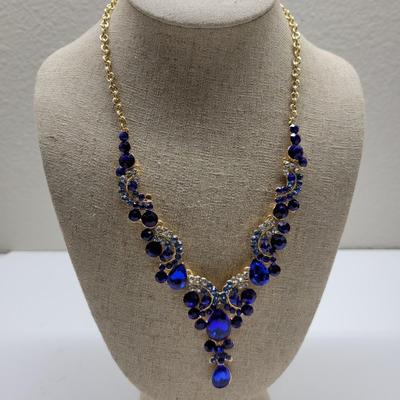 Vintage Royal Blue Rhinestone