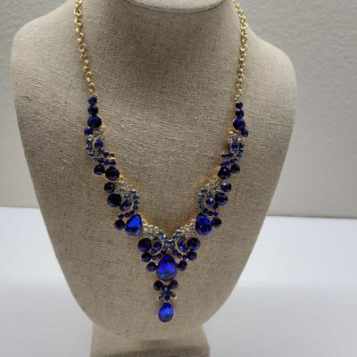 Vintage Royal Blue Rhinestone