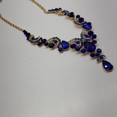 Vintage Royal Blue Rhinestone