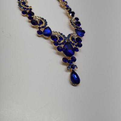 Vintage Royal Blue Rhinestone