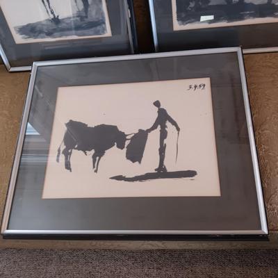 3 FRAMED PICASSO PICTURES
