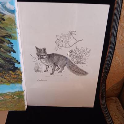 OIL ON CANVAS SCENERY PICTURE, THE FLATIRONS, BOULDER AND OTHER PICTURES AND