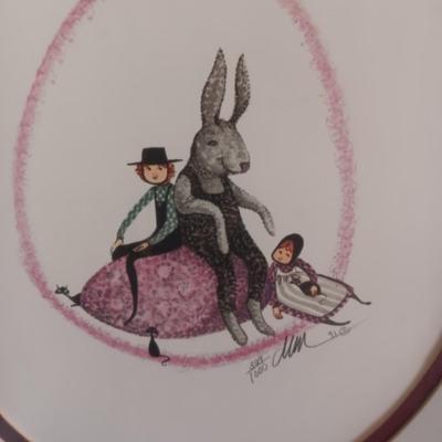 SIGNED AND NUMBERED PRINT AND VINTAGE DOG PICTURE