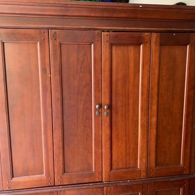 Desk cabinet with lots of storage, 2 pieces for moving
