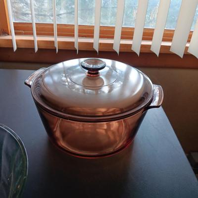 CROCK POT, LARGE BOWL AND STOCK POT