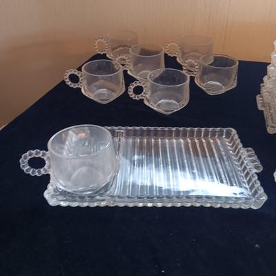 GLASS SNACK/LUNCH SETS