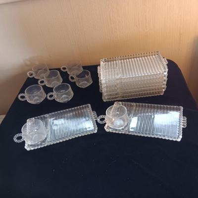 GLASS SNACK/LUNCH SETS