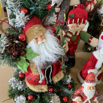 Large Santa Figurines Christmas Lot