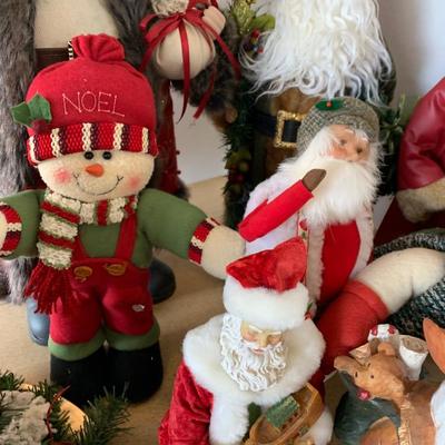 Large Santa Figurines Christmas Lot