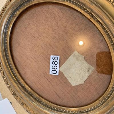 Antique Oval Wood Picture Frames Lot