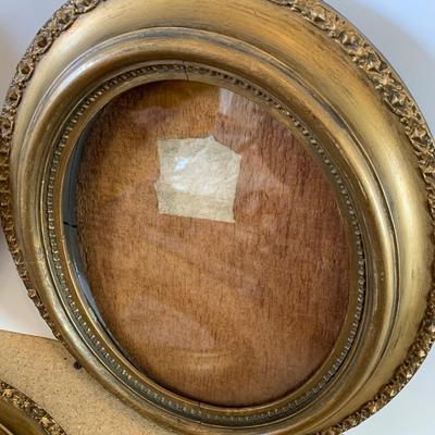 Antique Oval Wood Picture Frames Lot