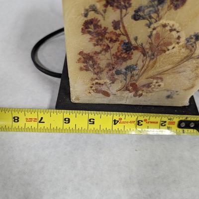 Pressed Flower Wax Paper Luminaria Lamp