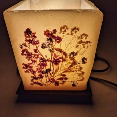 Pressed Flower Wax Paper Luminaria Lamp
