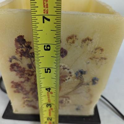 Pressed Flower Wax Paper Luminaria Lamp