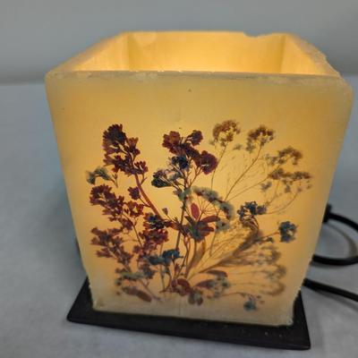 Pressed Flower Wax Paper Luminaria Lamp