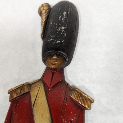 Vintage Metal British Guard Wall Plaques From Sexton