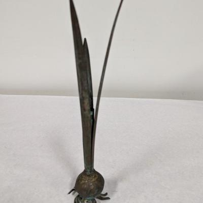 Brass Onion Bud Candle Holder