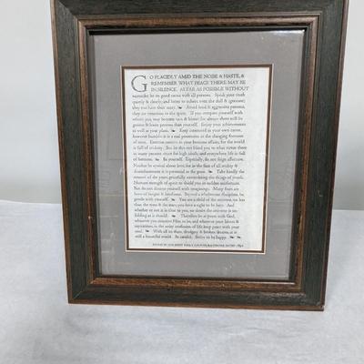 Desiderata And Old St. Paul's Poem