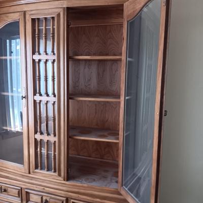 CHINA HUTCH WITH DRAWERS AND CABINETS