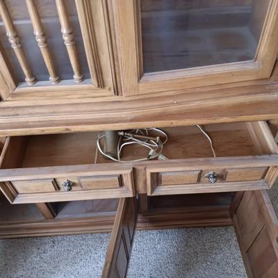 CHINA HUTCH WITH DRAWERS AND CABINETS