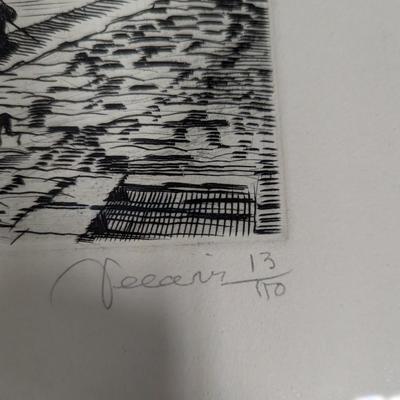 Framed Signed & Numbered Art Work 15 1/2" x 21 1/2"