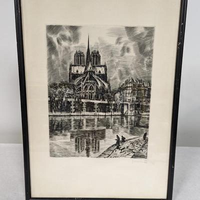 Framed Signed & Numbered Art Work 15 1/2" x 21 1/2"